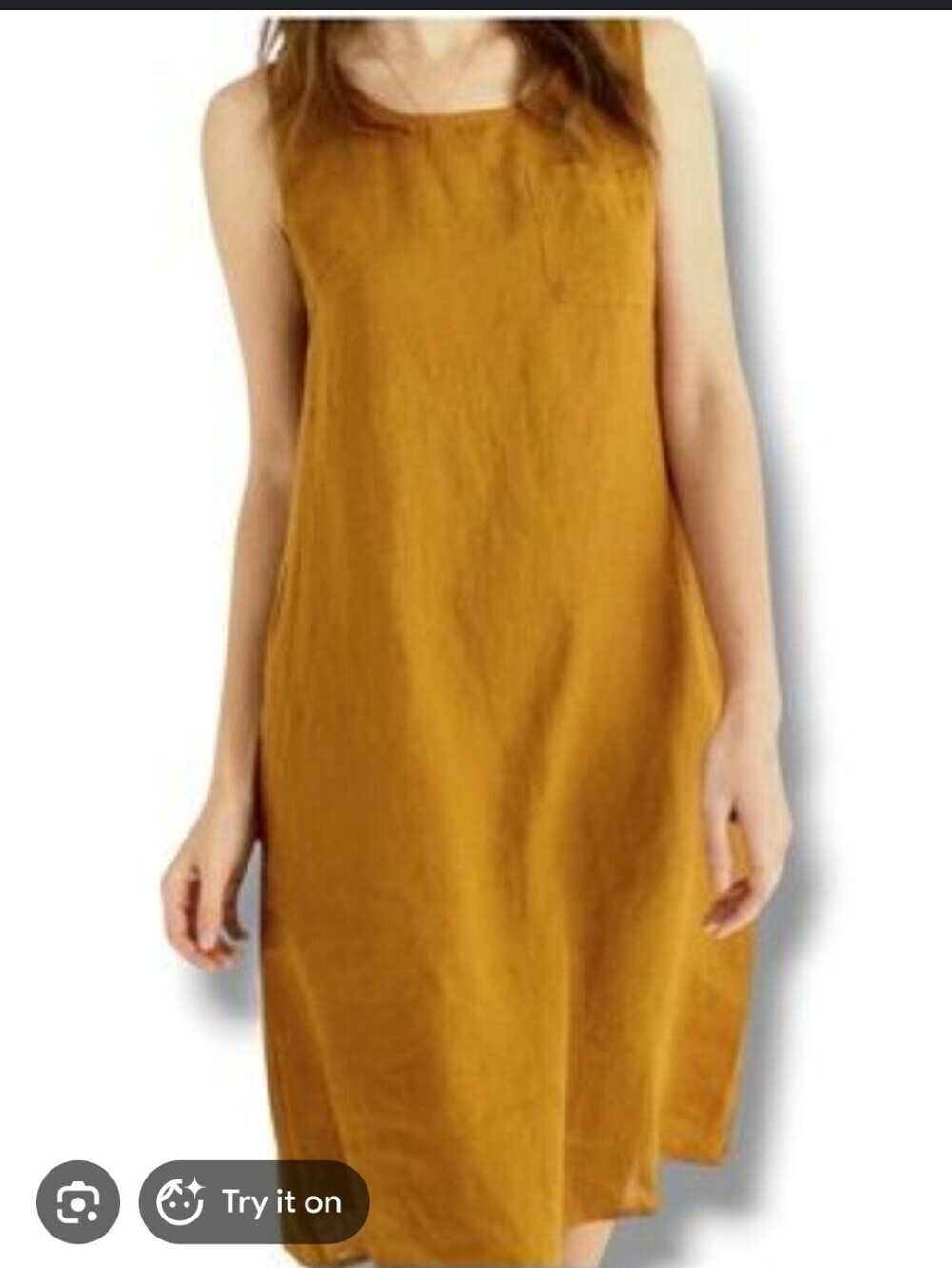 Grae Cove Marigold/Mustard Linen Dress